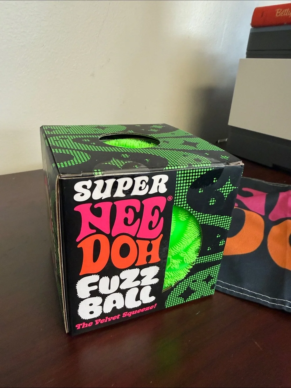 Velvet Super Nee Doh Fuzz Ball - Neon Green